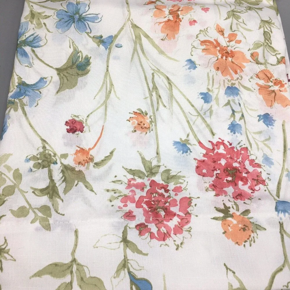 Laura Ashley Wild Meadow Sienna 6 Window Curtain Panel Set Floral Garden 38x84